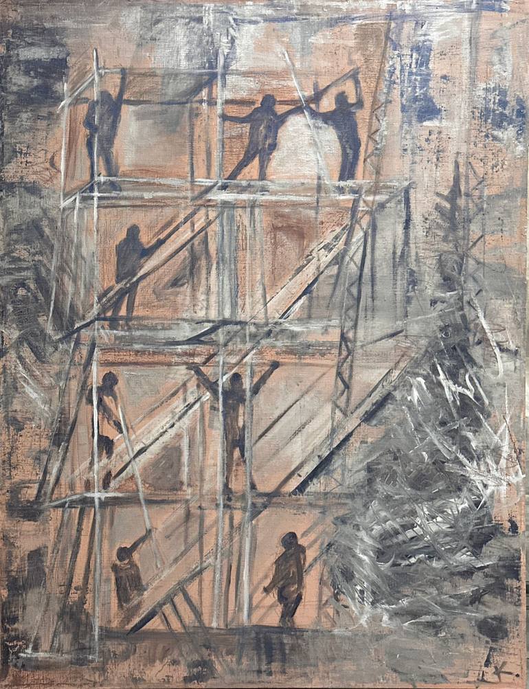 Before Christmas, acrylic on canvas, 85 × 110 cm